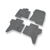 Tapetes de veludo para carros Mitsubishi Pajero III SUV (1999-2006) 5 portas - Tapetes para carros cinza