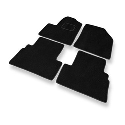 Tapetes de veludo para carros Ford Transit Connect Van (2003-2014) 5-lugares - Tapetes para carros preta