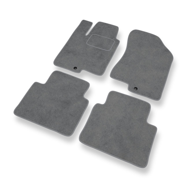 Tapetes de veludo para carros Hyundai Sonata IV Sedan (2005-2009) - Tapetes para carros cinza