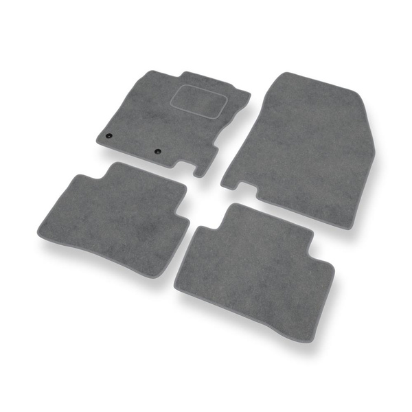 Tapetes de veludo para carros Nissan Qashqai II Crossover (2013-2021) - Tapetes para carros cinza