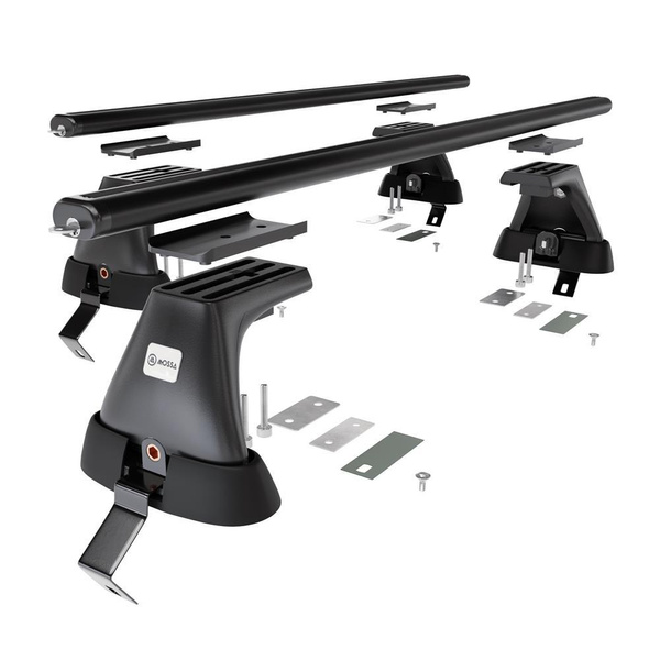 Suporte de tejadilho compatível com Peugeot 508 Sedan (2011-2019) - bagageiro preto - mala de teto - rack de barras - sem elementos de montagem - Alumínio