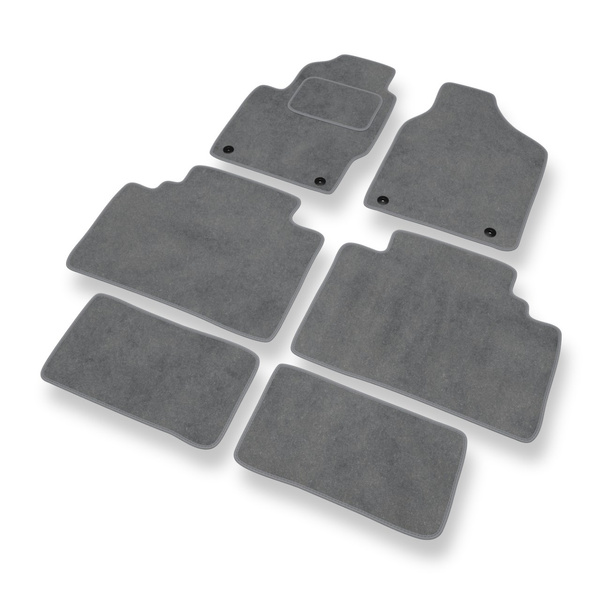 Tapetes de veludo para carros Seat Alhambra I Van (1996-2000) - Tapetes para carros cinza