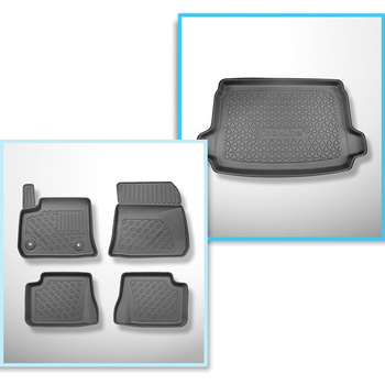Conjunto de tapetes de bagageira e tapetes de carro feitos sob medida para Fiat 