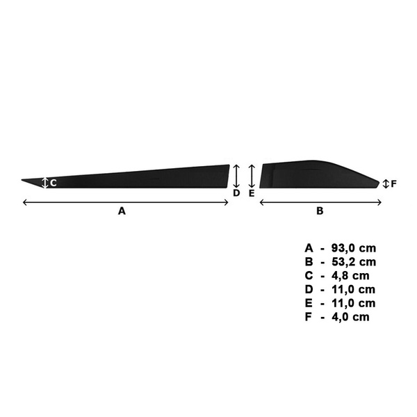 Fitas laterais compatíveis com Toyota Rav4 SUV (2019-....)