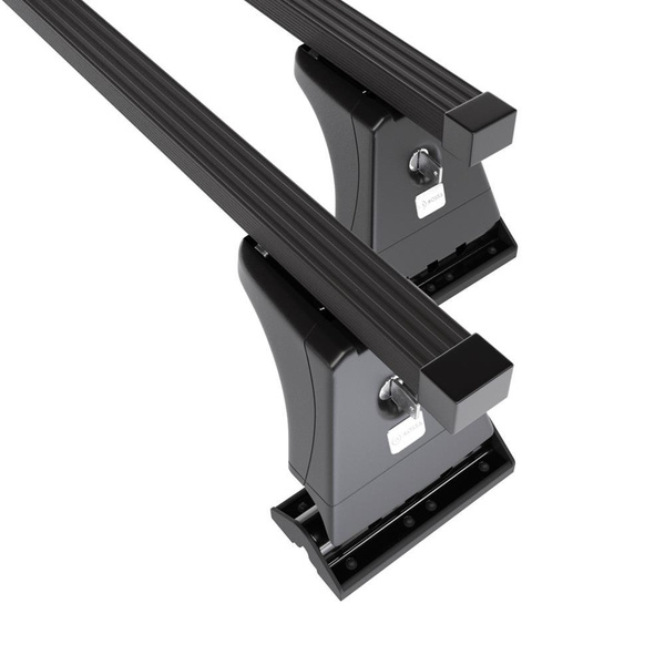 Suporte de tejadilho compatível com Renault Trafic III Ônibus (2015-....) - bagageiro preto - mala de teto - rack de barras - pontos de montagem - Aço