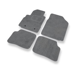Tapetes de veludo para carros Toyota Yaris I Hatchback, Sedan (1999-2005) 3 portas - Tapetes para carros cinza