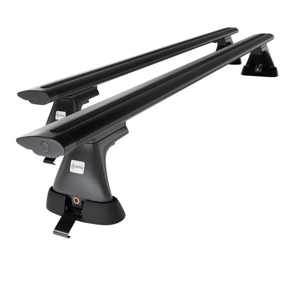 Suporte de tejadilho compatível com Toyota Hiace Van (2007-2012) - bagageiro preto - mala de teto - rack de barras - pontos de montagem - Alumínio