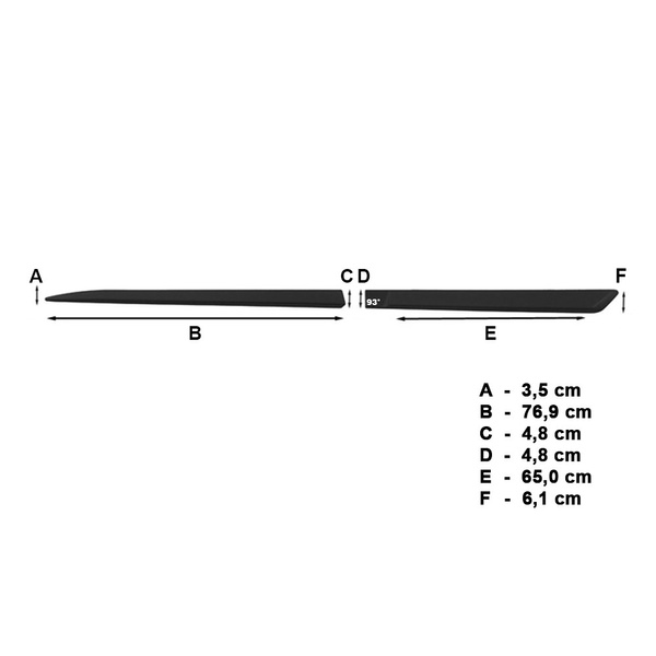 Fitas laterais compatíveis com Dacia Sandero II Stepway Crossover (2013-....)