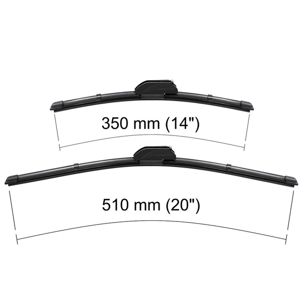 Escovas limpa-vidros para pára-brisas para Daihatsu Terios I SUV (03.1997-12.2005) - planas