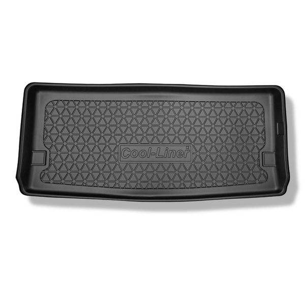 Tapete para a bagageira projetado para Volkswagen Multivan T6 L1 Van (06.2015-2021) - distância entre eixos curtos; para a terceira fileira de assentos; tamanho do tapete 124 cm largura x 56 cm de comprimento