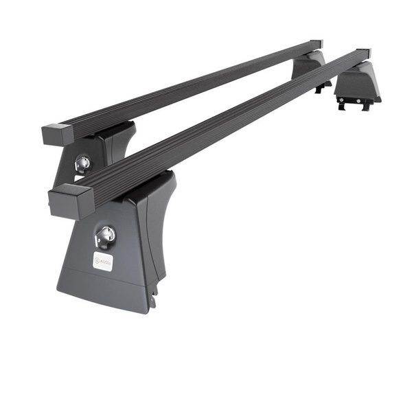 Suporte de tejadilho compatível com Opel Meriva A Minivan (2003-2009) - bagageiro preto - mala de teto - rack de barras - pontos de montagem - Aço