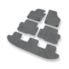 Tapetes de veludo para carros Volkswagen Sharan II Van (2010-2022) - Tapetes para carros cinza