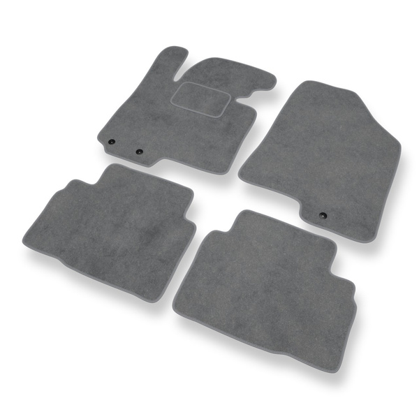 Tapetes de veludo para carros Kia Sportage III SUV (2010-2016) - Tapetes para carros cinza