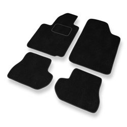 Tapetes de veludo para carros Citroen C2 Hatchback (2003-2010) - Tapetes para carros preta