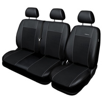 Conjunto de capas para bancos de carro Volkswagen Transporter T5 Bus (2003-2015) apenas assentos dianteiros - preto