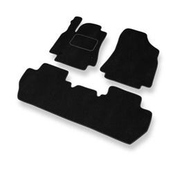 Tapetes de veludo para carros Peugeot Partner II (2008-2018) - Tapetes para carros preta