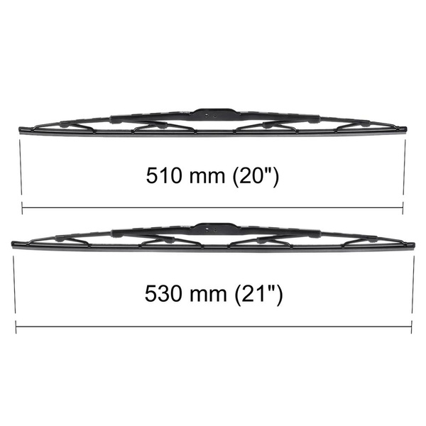 Escovas limpa-vidros para pára-brisas para Volkswagen New Beetle Hatchback, Convertível (01.1998-12.2010) - standard