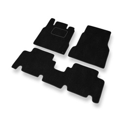 Tapetes de veludo para carros Mercedes-Benz Classe A W168 Hatchback (1997-2004) versão longa - Tapetes para carros preta