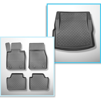 Conjunto de tapetes de bagageira e tapetes de carro feitos sob medida para BMW S
