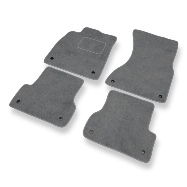 Tapetes de veludo para carros Audi A7 I 4G Sportback (2010-2017) - Tapetes para carros cinza