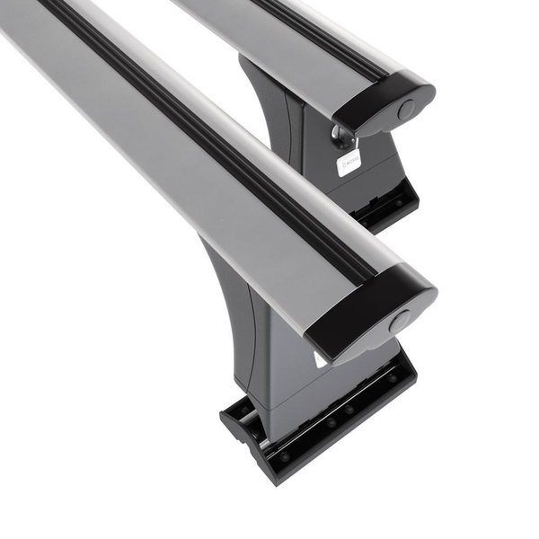 Suporte de tejadilho compatível com Toyota ProAce City Van (2020-....) - bagageiro prata - mala de teto - rack de barras - pontos de montagem - Alumínio