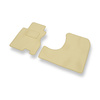 Tapetes de veludo para carros Honda Stream I Minivan (2001-2006) - Tapetes para carros bege