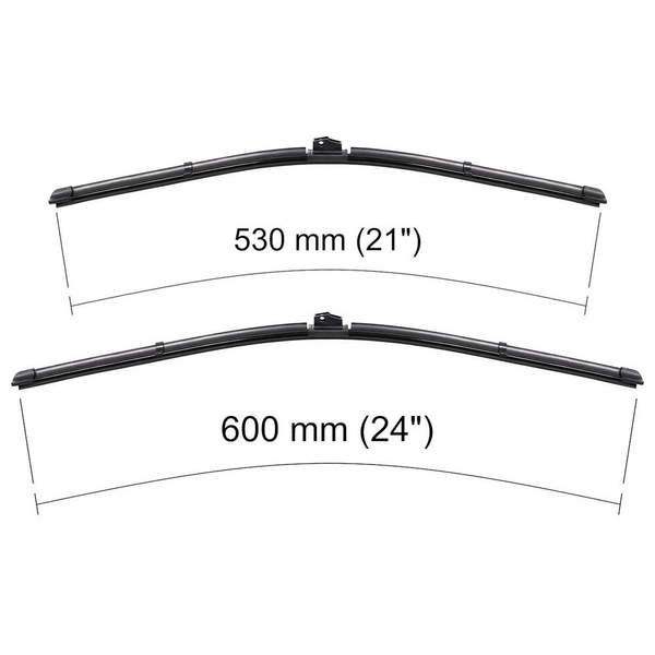 Escovas limpa-vidros para pára-brisas para Volvo XC90 I SUV (08.2004-07.2016) - planas