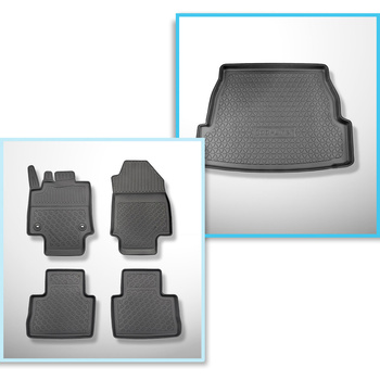 Conjunto de tapetes de bagageira e tapetes de carro feitos sob medida para Toyot