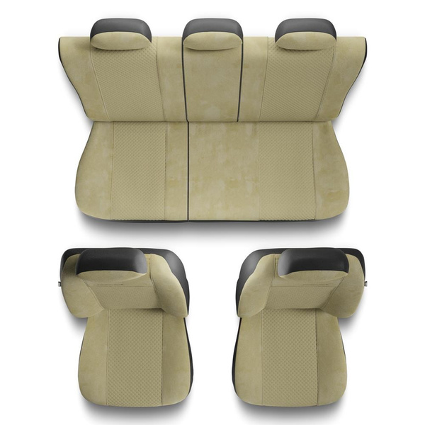 Capas de carro universais para Fiat Linea (2007-2015) - bege