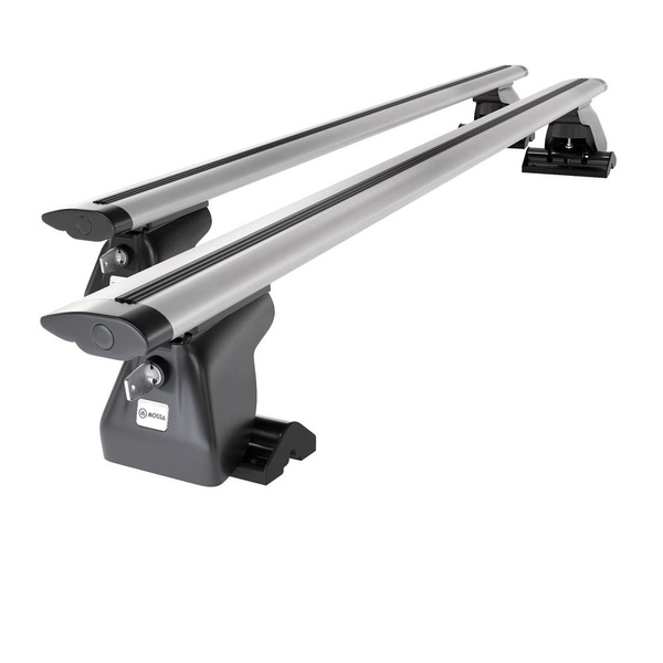 Suporte de tejadilho compatível com Volkswagen Transporter T5 Van (2010-2015) - bagageiro prata - mala de teto - rack de barras - Perfil T - Alumínio