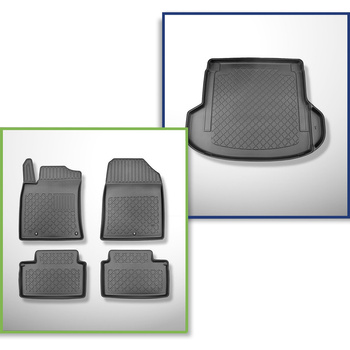 Conjunto de tapetes de bagageira e tapetes de carro feitos sob medida para Kia P