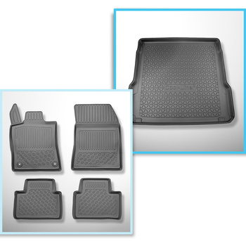 Conjunto de tapetes de bagageira e tapetes de carro feitos sob medida para Peuge