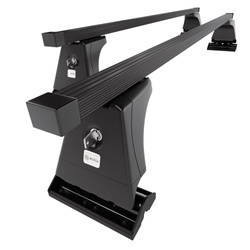 Suporte de tejadilho compatível com Peugeot 5008 Minivan (2009-2017) - bagageiro preto - mala de teto - rack de barras - pontos de montagem - Aço