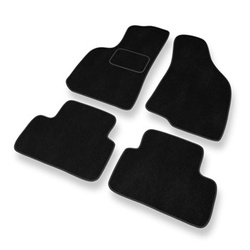 Tapetes de veludo para carros Daewoo Lanos Hatchback, Sedan (1997-2008) - Tapetes para carros preta