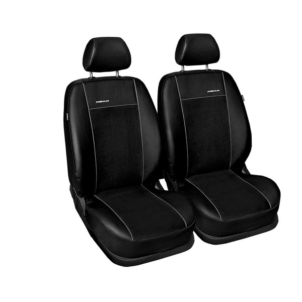 Conjunto de capas para bancos de carro Citroen Berlingo II Van (2008-2018) apenas assentos dianteiros - dois individuais - preto