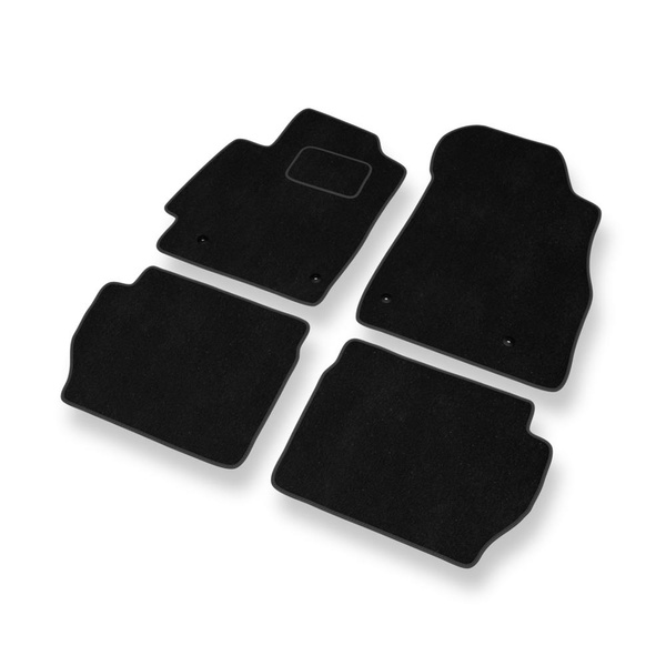 Tapetes de veludo para carros Mazda 2 II Hatchback, Sedan (2007-2014) - Tapetes para carros preta