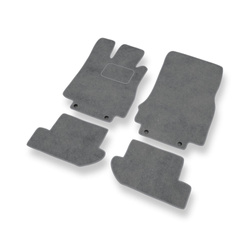 Tapetes de veludo para carros Mercedes-Benz CL W215 Coupé (1999-2006) - Tapetes para carros cinza