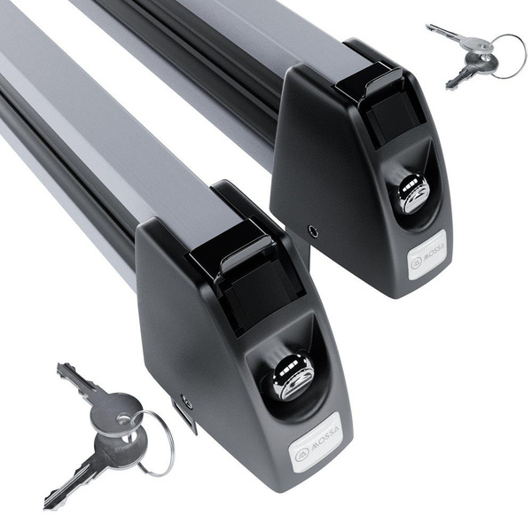 Porta-esquis de tejadilho - Ski rack M-7705s - prata - para 5 pares de esquis ou 4 pranchas de snowboard