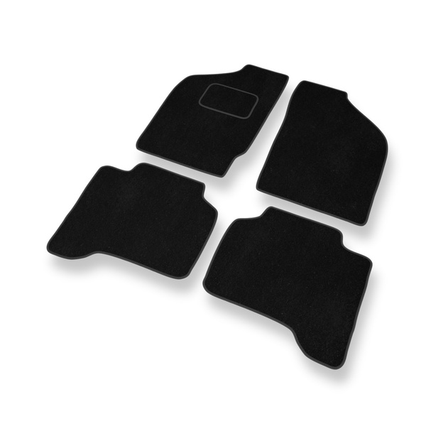 Tapetes de veludo para carros Mitsubishi L200 III Pick-Up (2001-2006) - Tapetes para carros preta