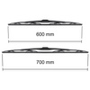 Escovas limpa-vidros para pára-brisas para Ford Transit V Van (2000-2006) - standard