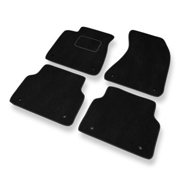 Tapetes de veludo para carros Audi A8 III D4 (versão longa) (2010-2017) - Tapetes para carros preta