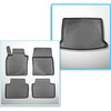 Conjunto de tapetes de bagageira e tapetes de carro feitos sob medida para Mazda CX-30 SUV (08.2019-....) - com sistema de som BOSE; sem Smart Cargo System