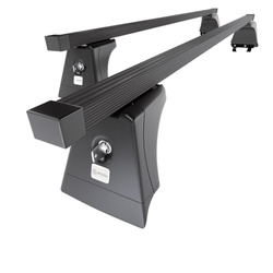 Suporte de tejadilho compatível com Opel Corsa D Hatchback (2007-2014) - bagageiro preto - mala de teto - rack de barras - pontos de montagem - Aço