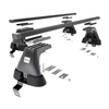 Suporte de tejadilho compatível com Volvo S90 II Sedan (2016-....) - bagageiro preto - mala de teto - rack de barras - sem elementos de montagem - Aço