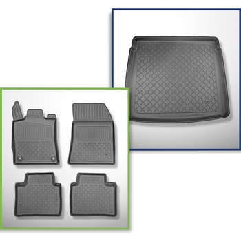 Conjunto de tapetes de bagageira e tapetes de carro feitos sob medida para Peuge