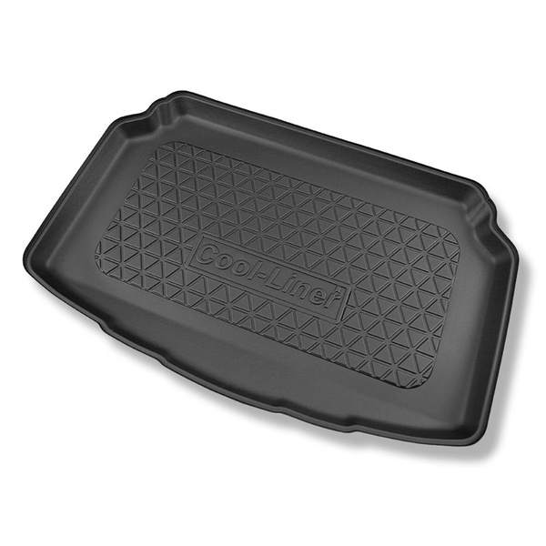 Conjunto de tapetes de bagageira e tapetes de carro feitos sob medida para Toyota Yaris IV Hatchback (11.2020-....) - parte inferior do porta-malas; para carros sem base dupla no porta-malas; também para híbridos