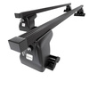 Suporte de tejadilho compatível com Opel Vivaro A Vagão (2001-2006) - bagageiro preto - mala de teto - rack de barras - pontos de montagem - Aço
