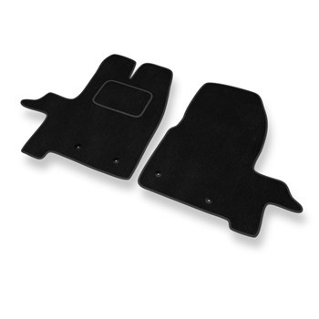 Tapetes de veludo para carros Ford Transit Custom (2012-....) - Tapetes para carros preta