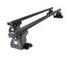 Suporte de tejadilho compatível com Volkswagen Multivan T5 Van (2003-2009) - bagageiro preto - mala de teto - rack de barras - Perfil T - Aço