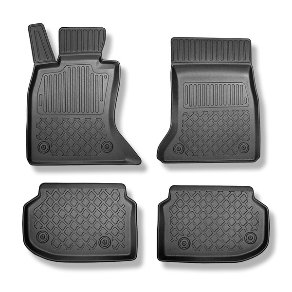 Tapetes TPE para BMW Série 5 F10 Limuzyna (03.2010-2013) - X-drive; espaçamento de guias dos assentos dianteiros (parte traseira) 415 mm